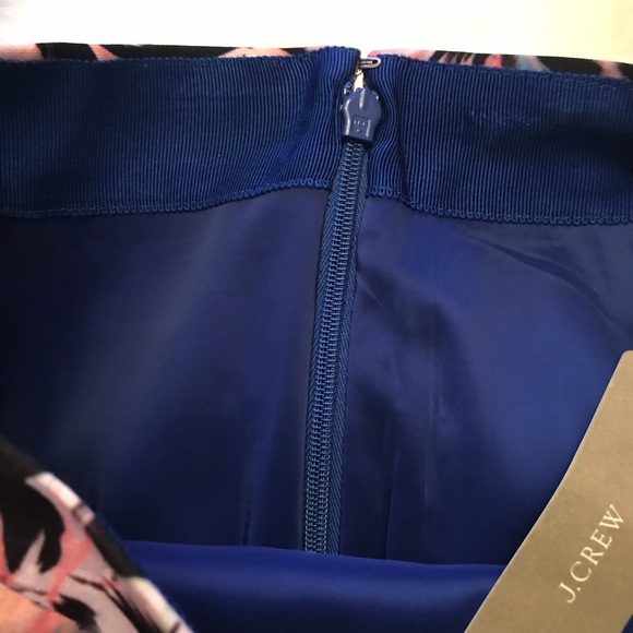 J.CREW E9135 A-Line Skirt In Hibiscus Floral Sz 00 - Picture 8 of 8